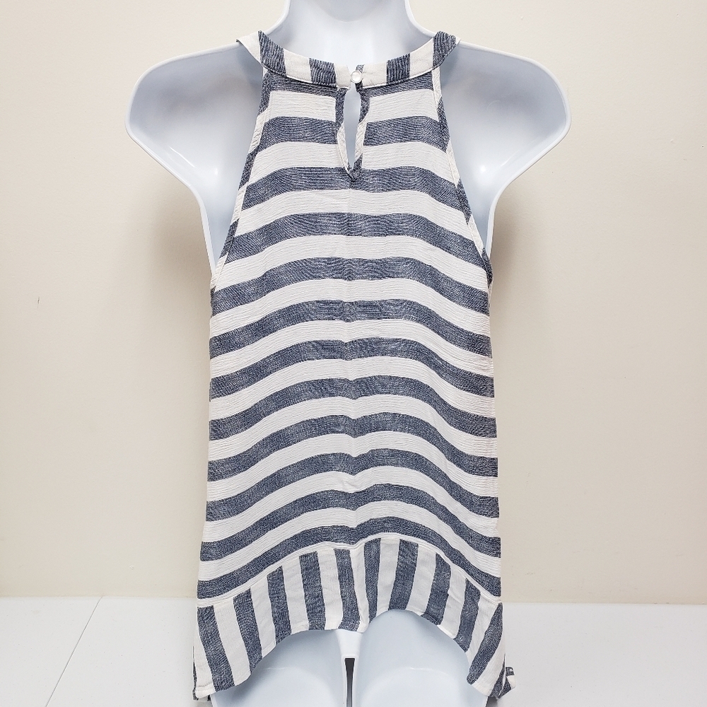Monteau Los Angeles Womens Sleeveless Striped Top Size Large - Picture 2 of 5